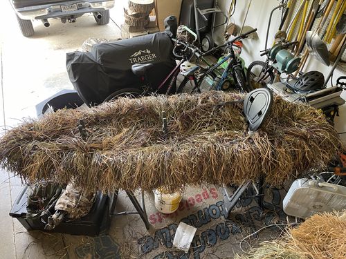 Customer photo review of Hunting Blind Raffia Grass (Pack)