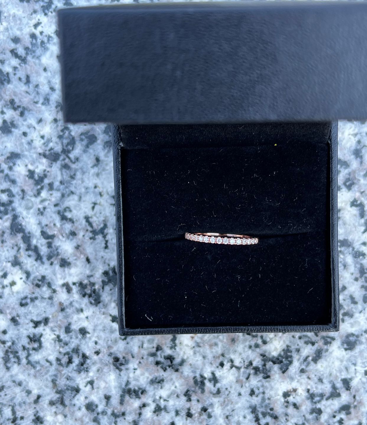 Customer photo review of S925 Louily Half Eternity Thin Women's Wedding Band In Sterling Silver Stackable Ring For Women