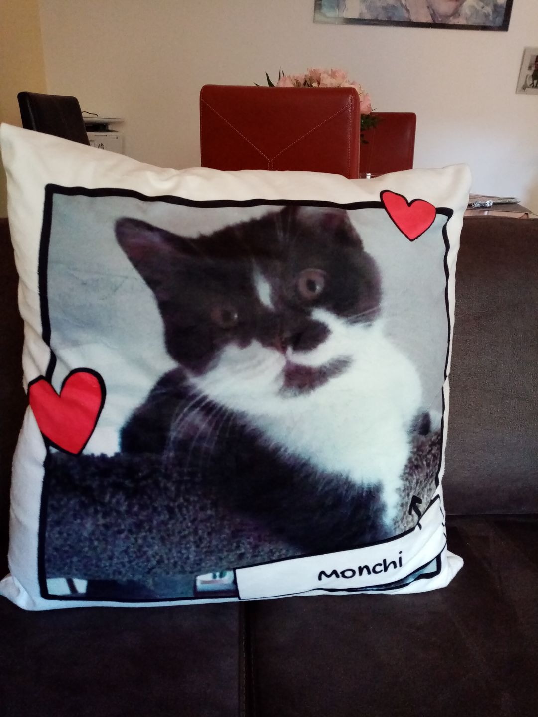 Customer photo review of Fotokissen mit Herzchen - Individuelles Kissen