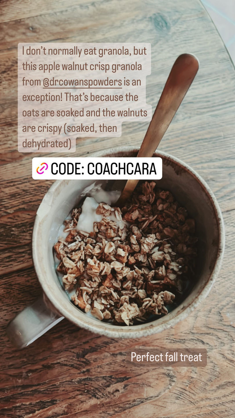 Customer photo review of Small-Batch Pre-Soaked Granola – Apple Walnut Crisp