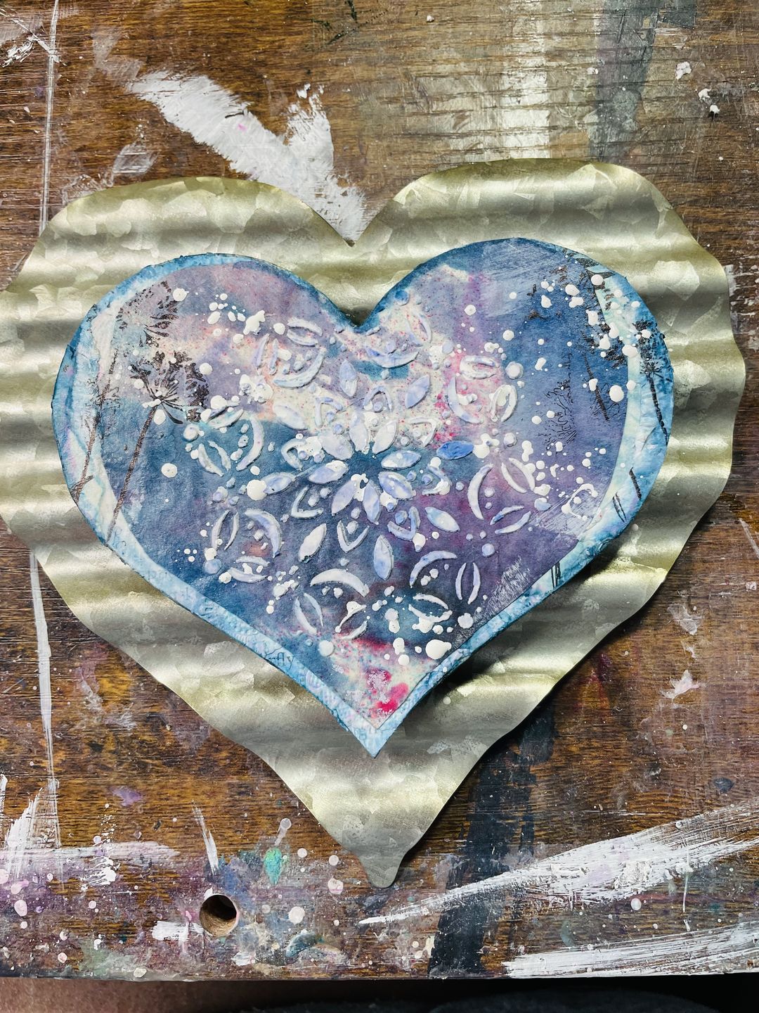 Customer photo review of Unfinished Wood Round Classic Heart Shape up to 24" DIY Valentines Day Wedding Shower
