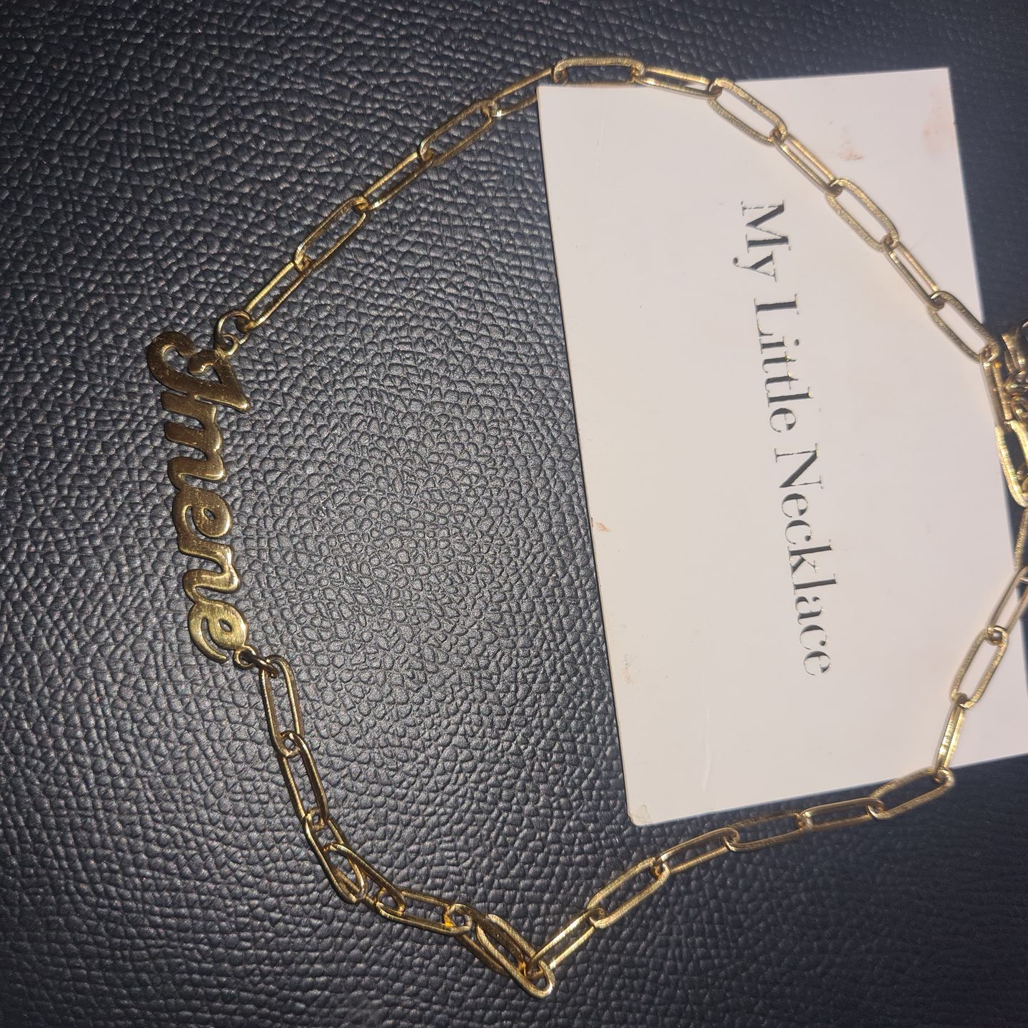 Customer photo review of Collier Prénom Chaîne Maillon