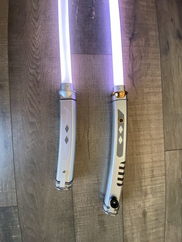 Customer photo review of Ahsoka lightsabers - Rebels / Mandalorian versions