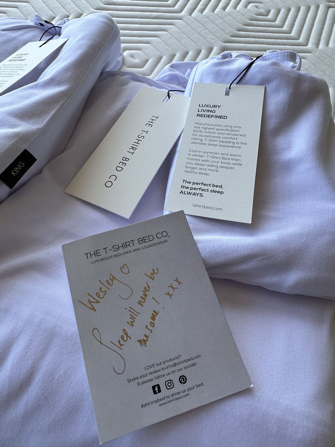 Customer photo review of Scandinavian White Duvet Cover Set