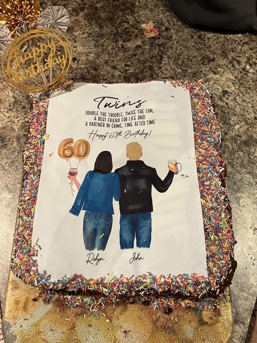 Customer photo review of A4 Rectangle Custom Edible Icing Image