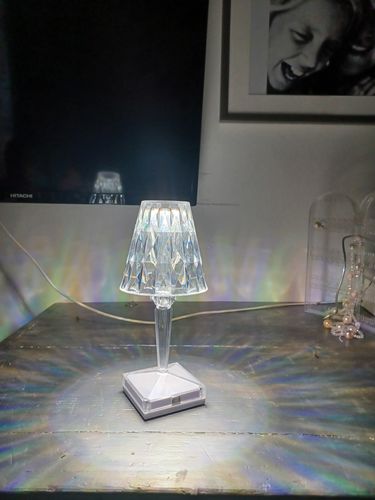 Customer photo review of Lampada effetto cristallo touch