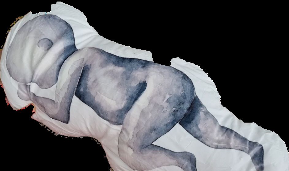 Customer photo review of Birth Pillow Watercolor One
