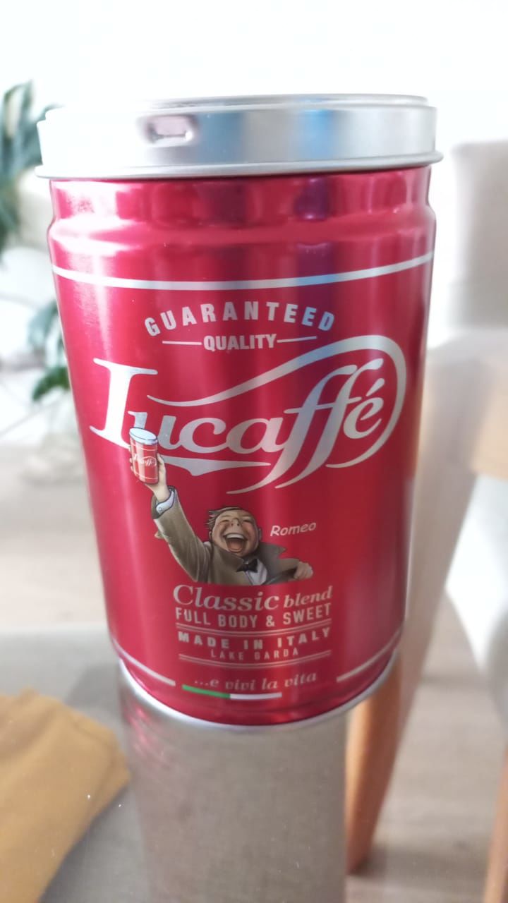 Customer photo review of Lata Lucaffe Classica 250 grs Grano Molido
