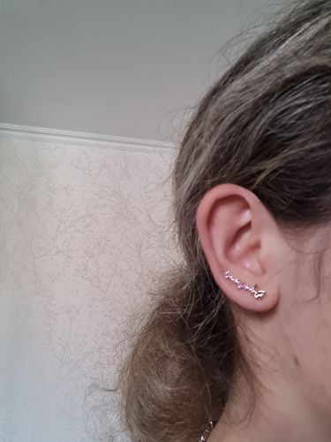 Customer photo review of Boucle d'oreille grimpante Alice