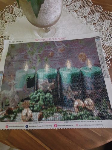 Customer photo review of 5D Diamond Painting Adventskerzen