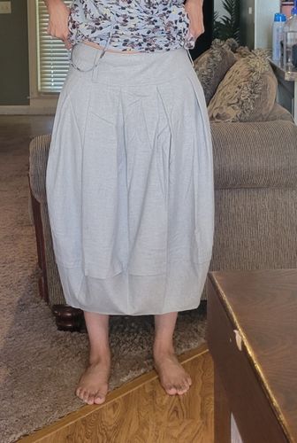 Customer photo review of Women's linen bubble skirt 1032#