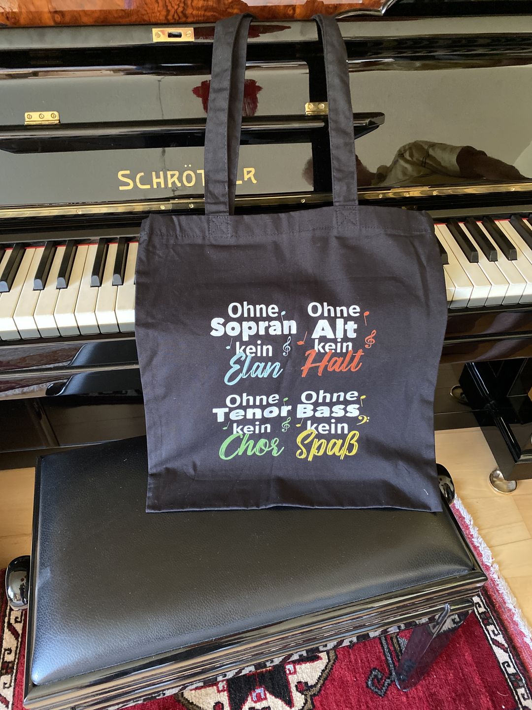 Customer photo review of Lustige Chor Notentasche für Sängerinnen und Sänger