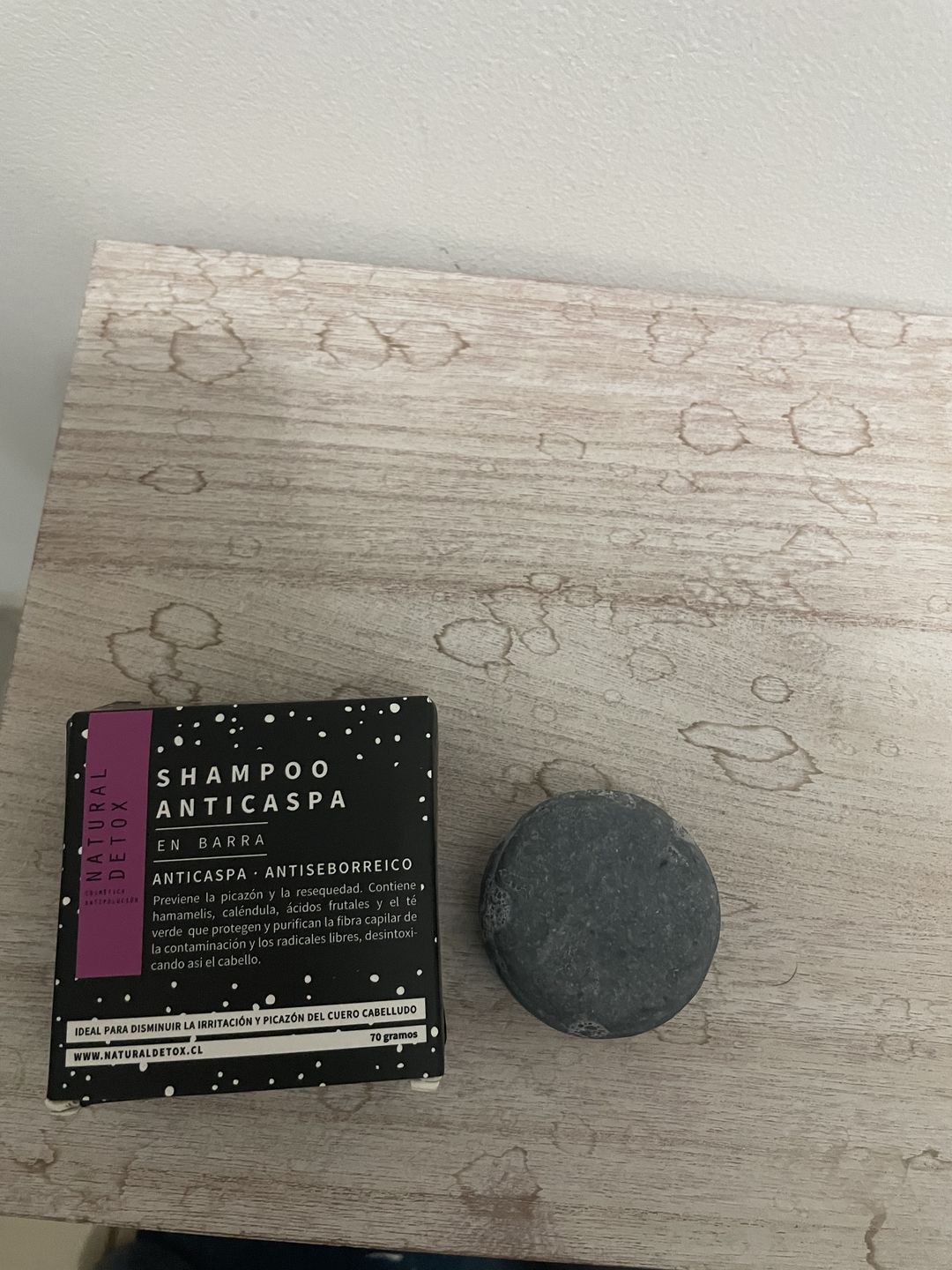 Customer photo review of SHAMPOO ANTICASPA GRASA FORMATO BARRA