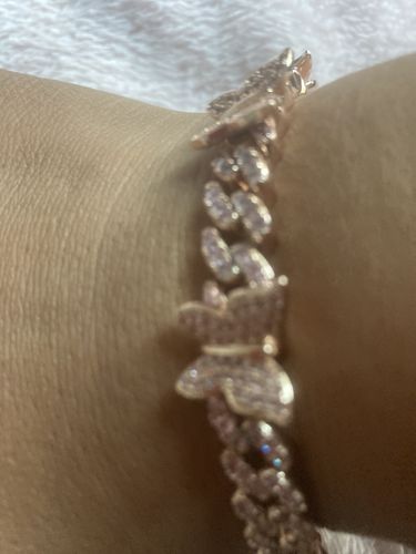 Customer photo review of BUTTERFLY CUBAN BRACELET