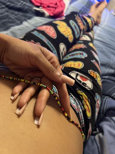 Customer photo review of Sky Crystal Waist Beads