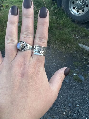 Customer photo review of Forest Mama Bear Fidget Ring Sterling Silver