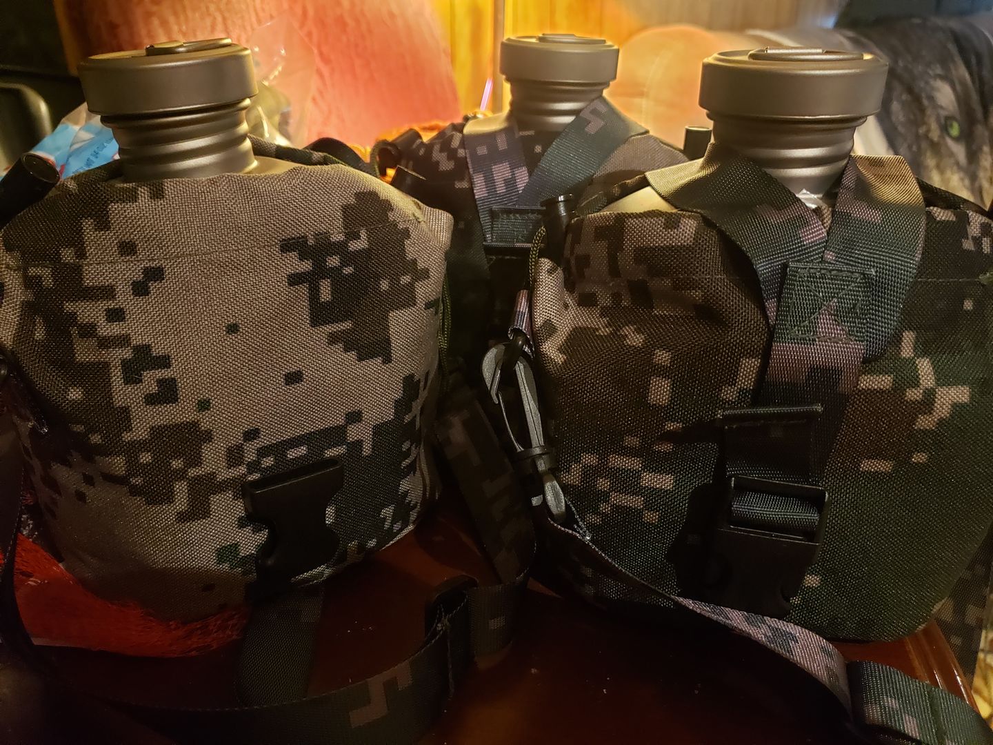 Customer photo review of Valtcan Titanium Miltary Canteen with Mess kit Set 1.1L, 750ml, 400ml Lunchbox cup with lid and Carrying Case