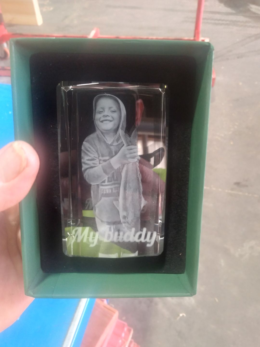 Customer photo review of Crystal Rectangle - 50mm x 100mm x 50mm