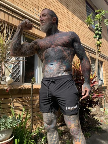 Customer photo review of Transcendence - 5" inch Lift Shorts - Black / Gold