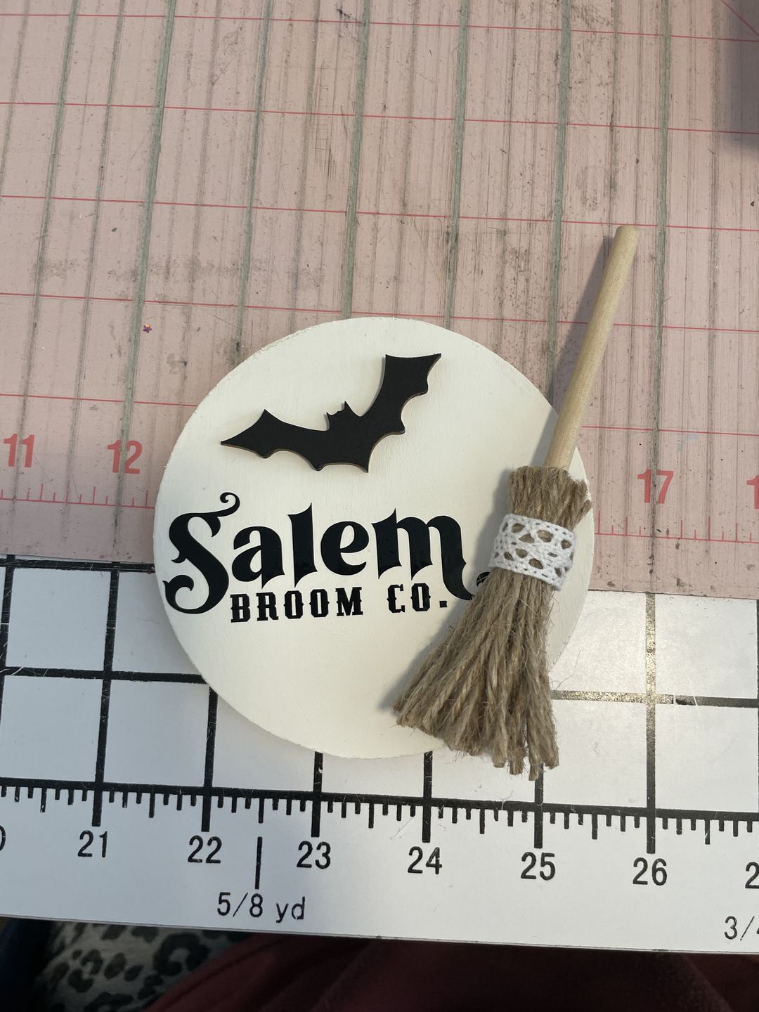 Customer photo review of Unfinished Wood Bat Halloween Silhouette - Craft- up to 24" DIY