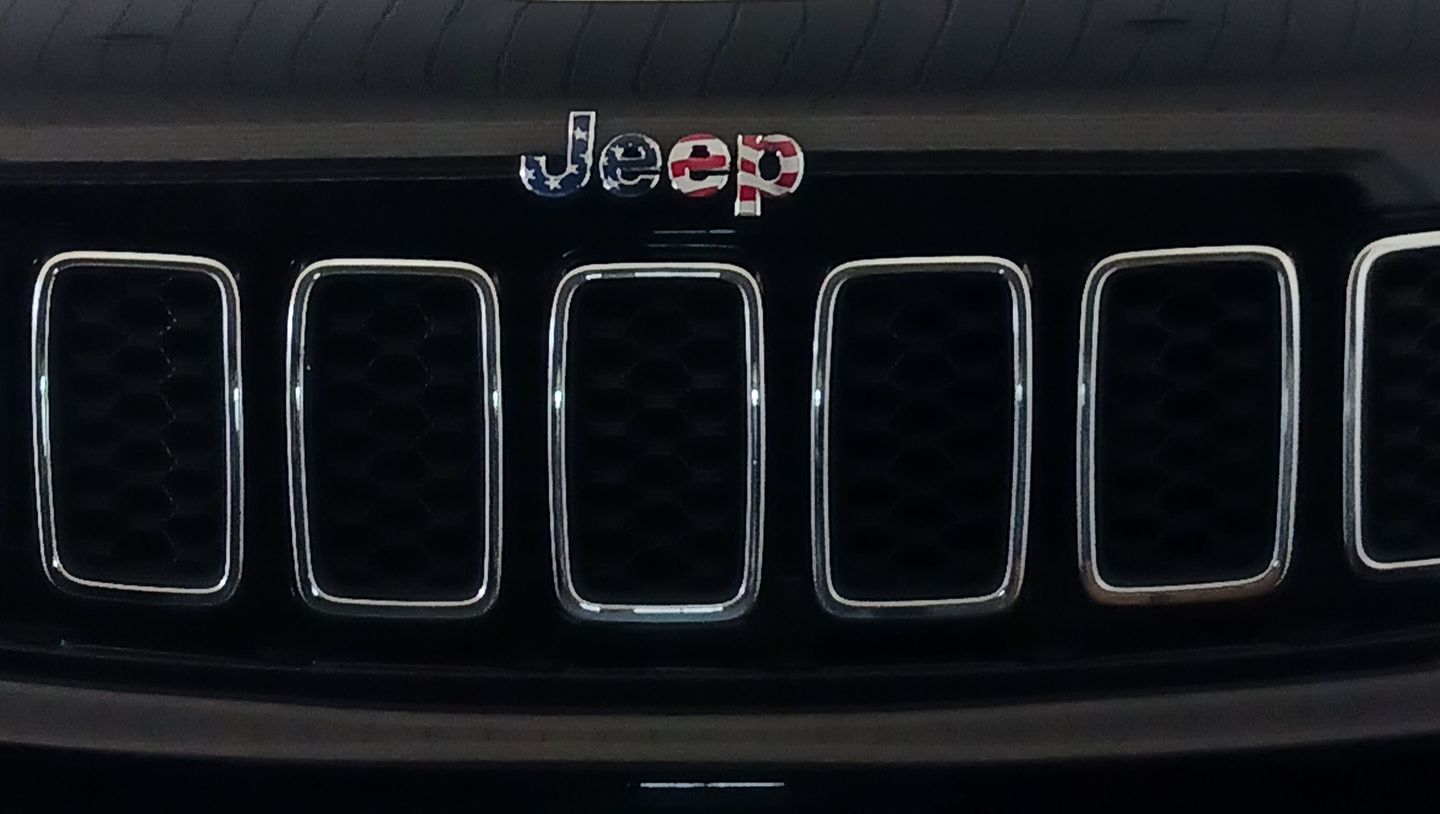 Customer photo review of JEEP Emblem Overlay Decals – American Flag Print | Fits Grand Cherokee, Cherokee, Compass, Renegade, Liberty & Patriot
