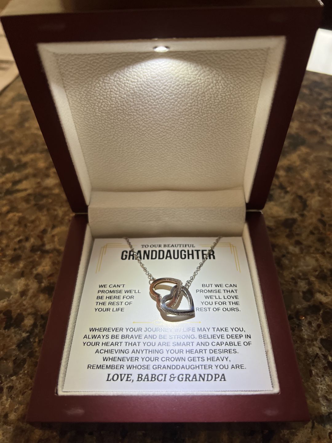 Customer photo review of To My Granddaughter - Personalized Beautiful Gift Set - SS117GM