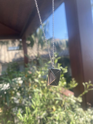 Customer photo review of The Love Letter Necklace