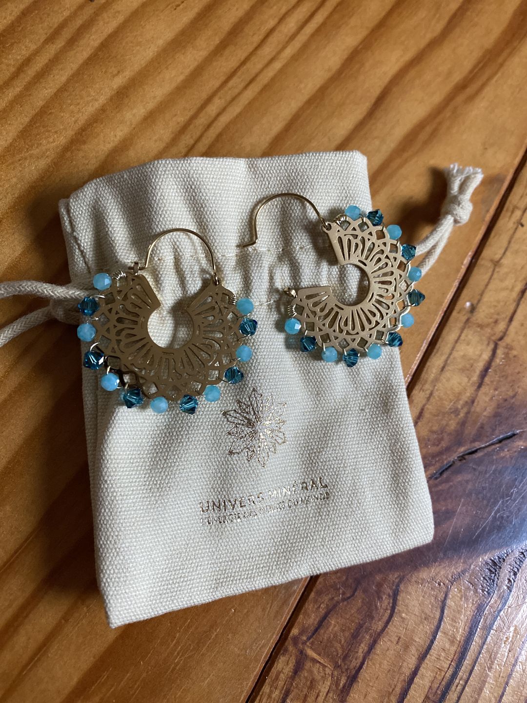 Customer photo review of Boucles d'oreilles en Amazonite