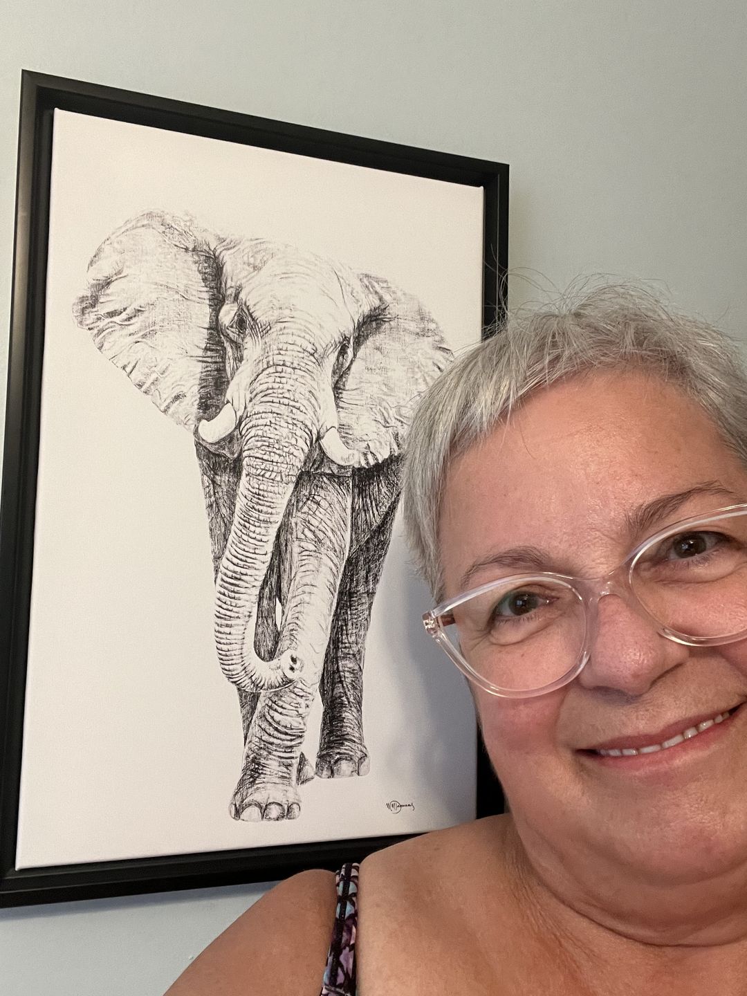 Customer photo review of Elephant illustration - 25% of Profit go to La Fondation du Zoo de Granby