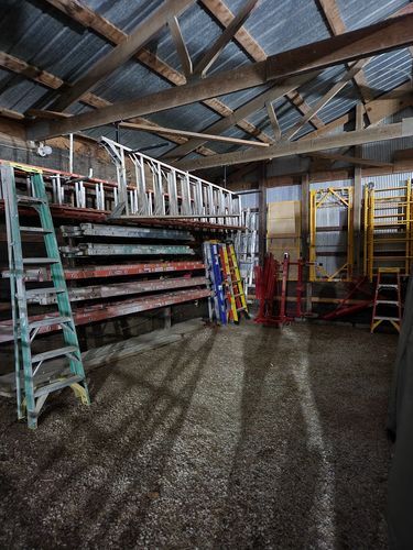 Customer photo review of Wall Mounted Ladder Rack