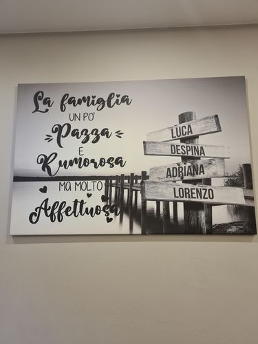 Customer photo review of TELA PERSONALIZZATA "TRAMONTO AL MOLO"