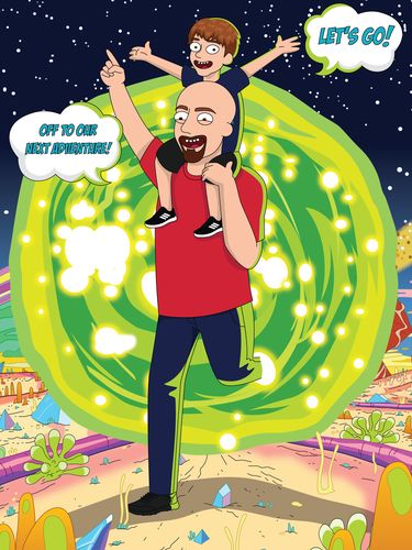Customer photo review of 'Rick and Morty' Custom Portrait