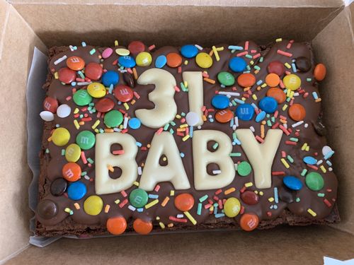 Customer photo review of Mini birthday brownie