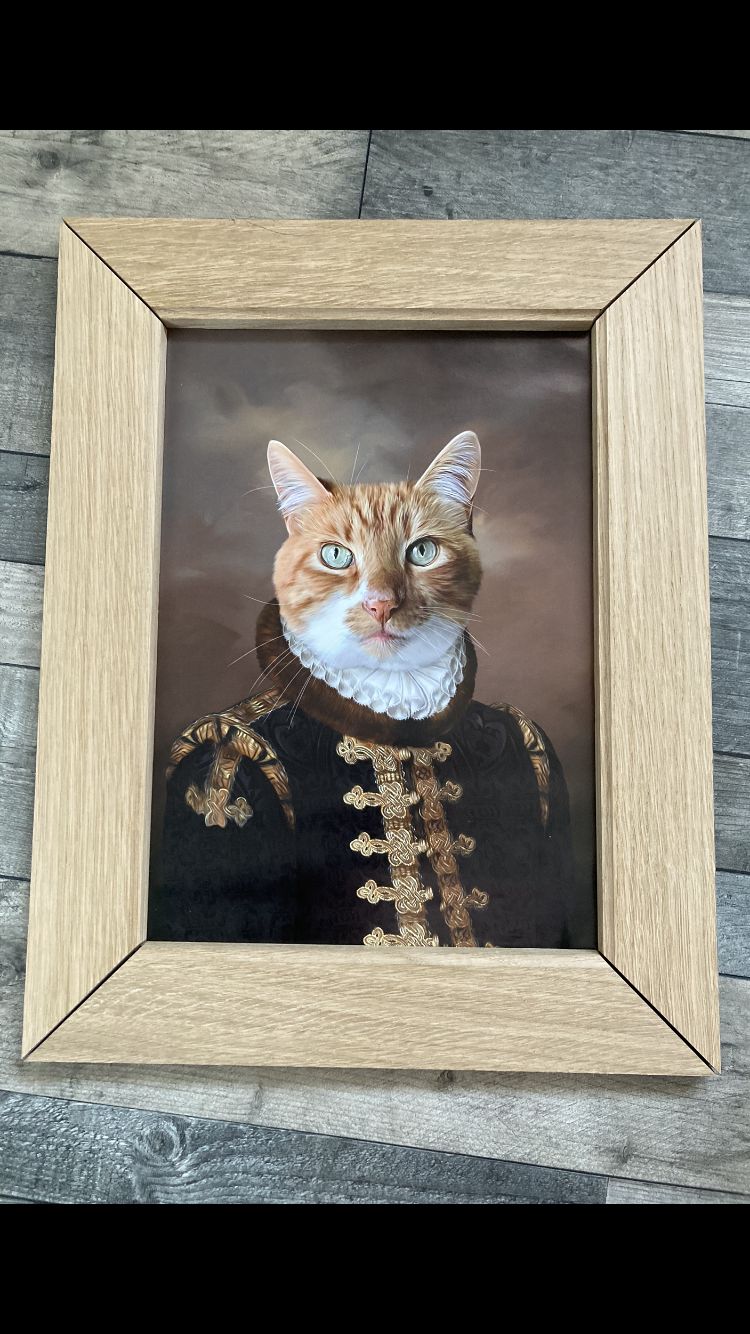 Customer photo review of The Count: Custom Pet Portrait