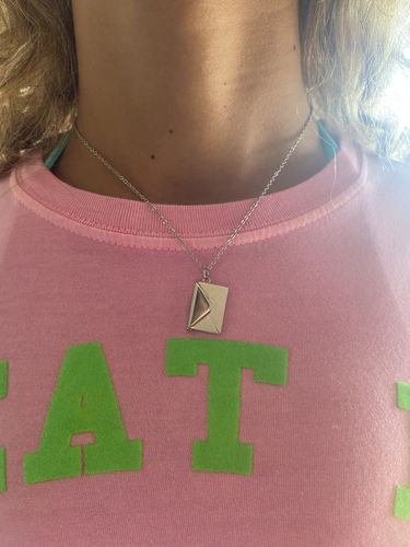 Customer photo review of The Love Letter Necklace