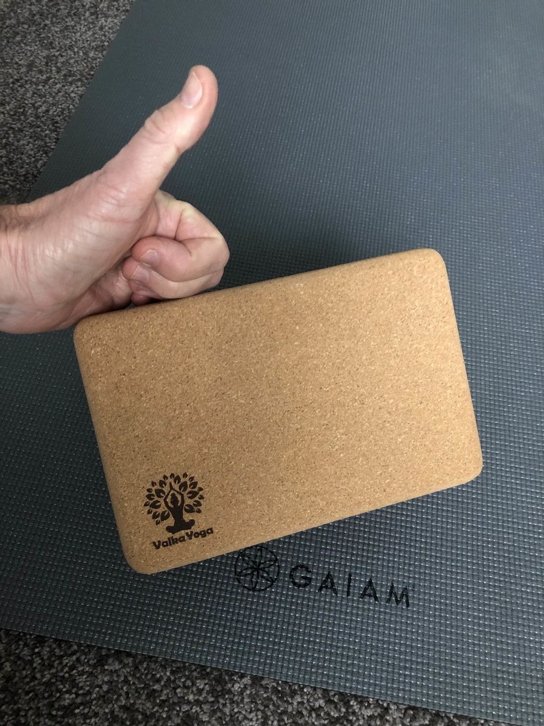 Customer photo review of Cork Yoga Brick