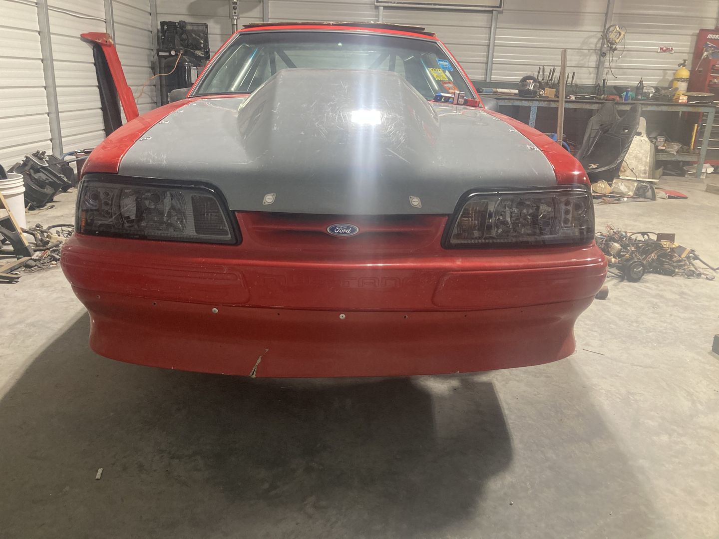 Customer photo review of Motion Raceworks 1979-93 Fox Body Dzus Hood Rails (38.75") (Black Anodized)