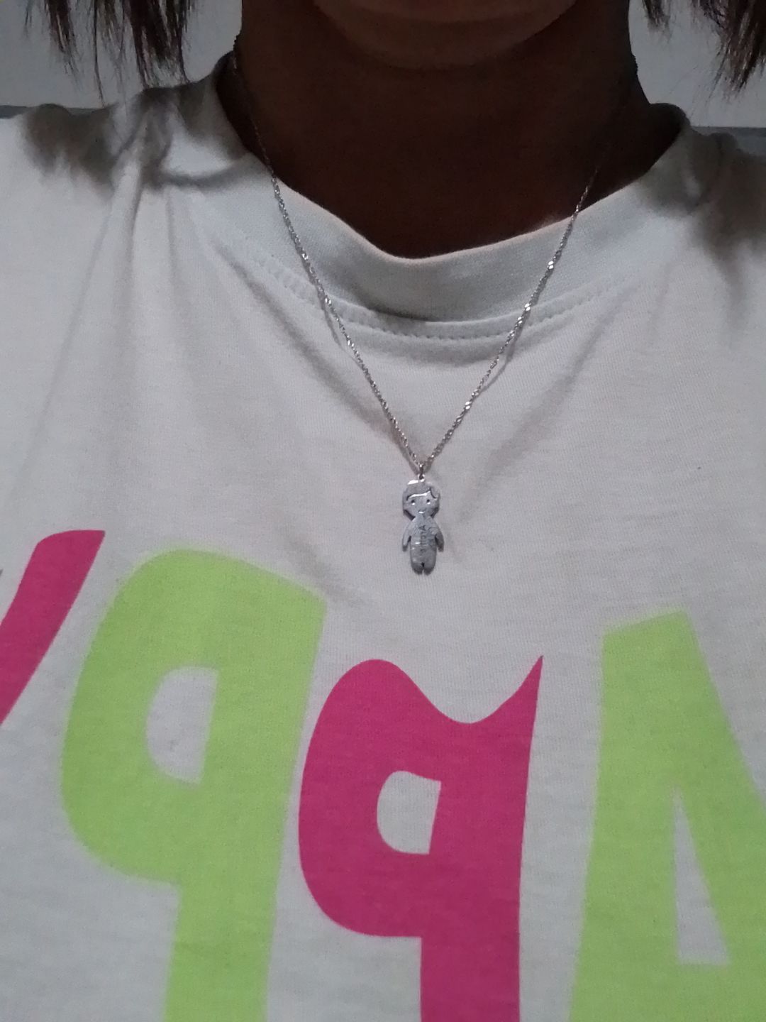 Customer photo review of Personalised My Children Necklace