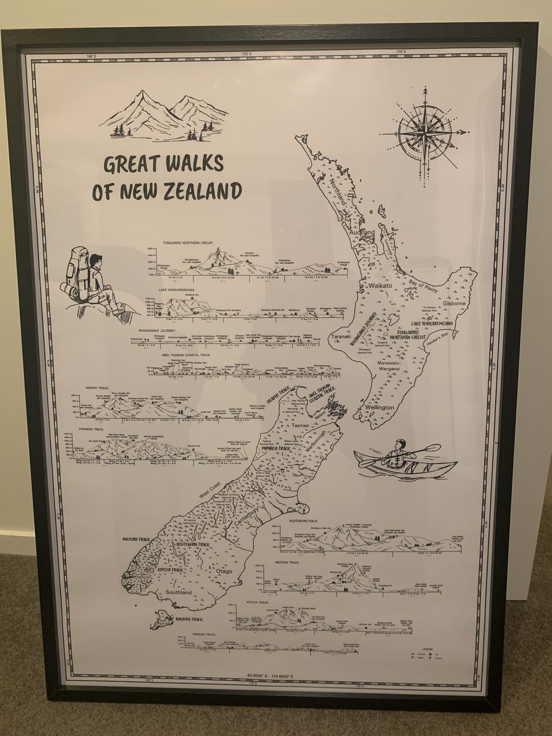 Customer photo review of Great Walks Of New Zealand Poster
