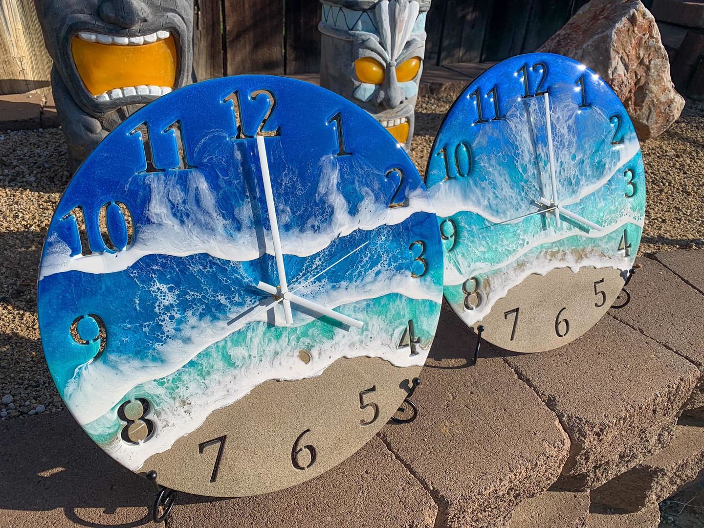 Customer photo review of Unfinished Wood Clock Silhouette - Craft- up to 24" DIY