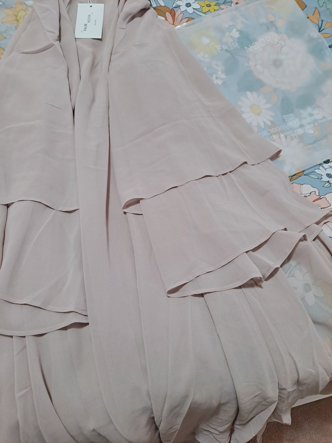Customer photo review of Aisha Nude Abaya