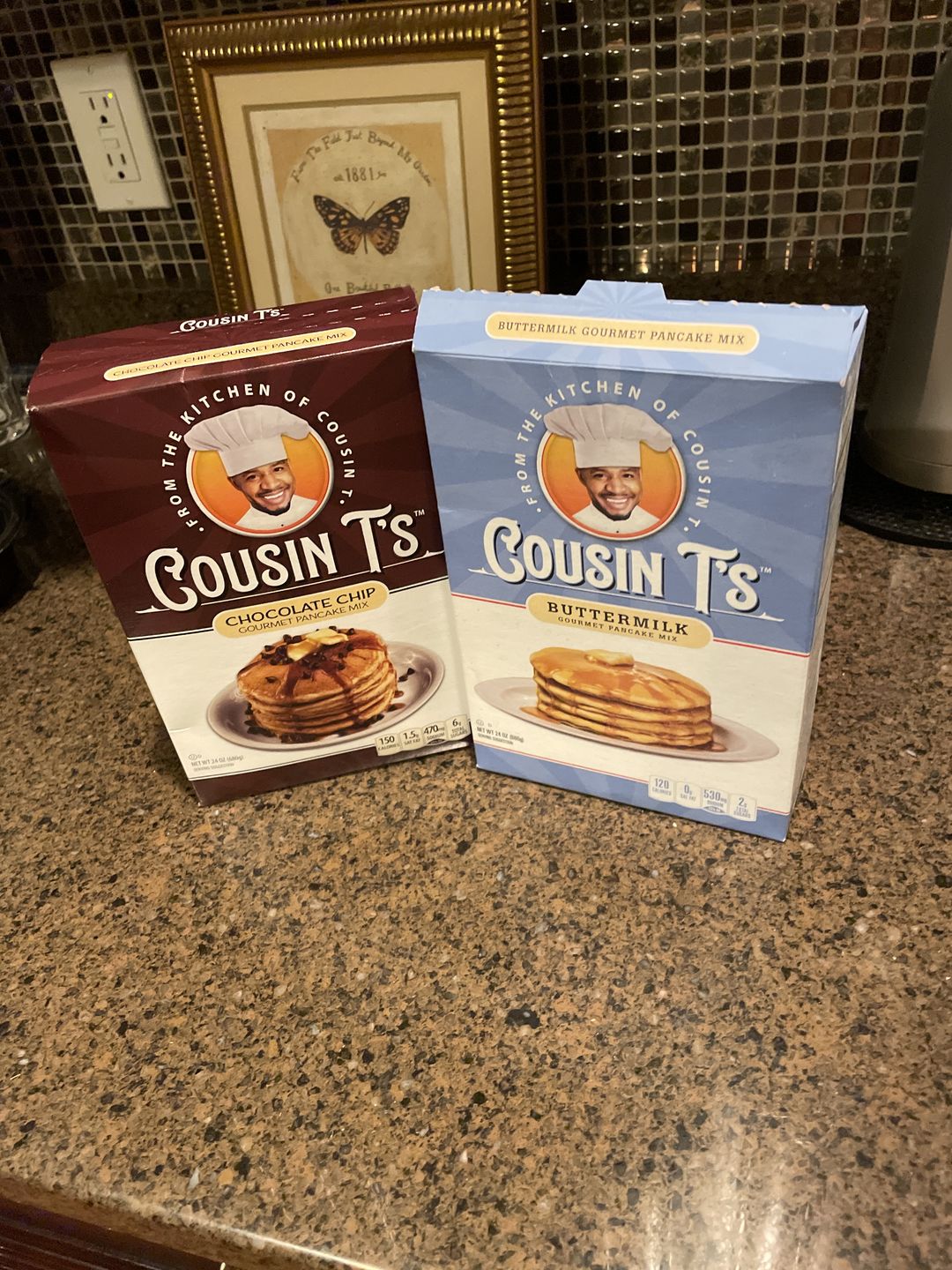Customer photo review of Cousin T's Chocolate Chip Gourmet Pancake Mix 2 Pack