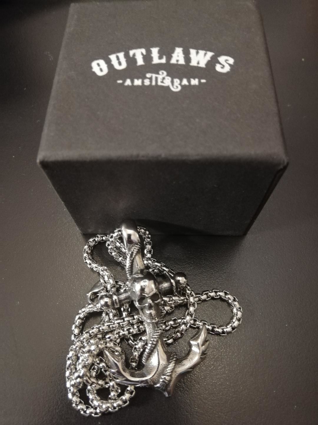 Customer photo review of SKULLED ANCHOR. - NECKLACE