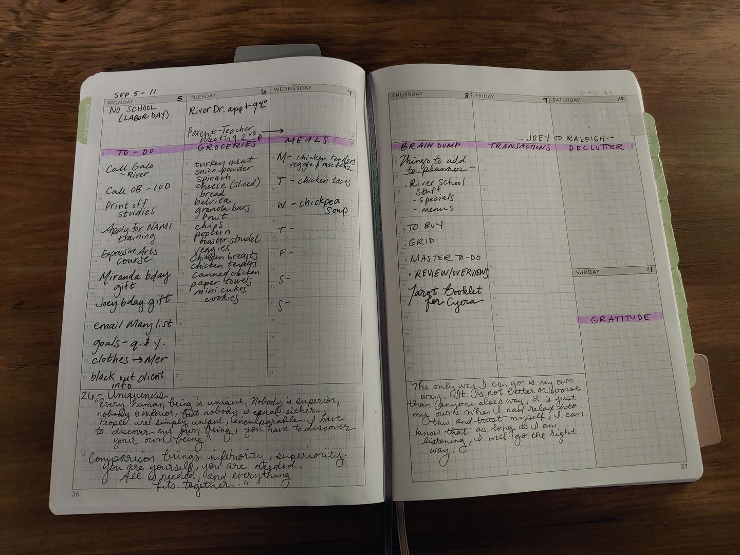 Customer photo review of A5 Undated Weekly Planner - 52gsm Tomoe River Paper