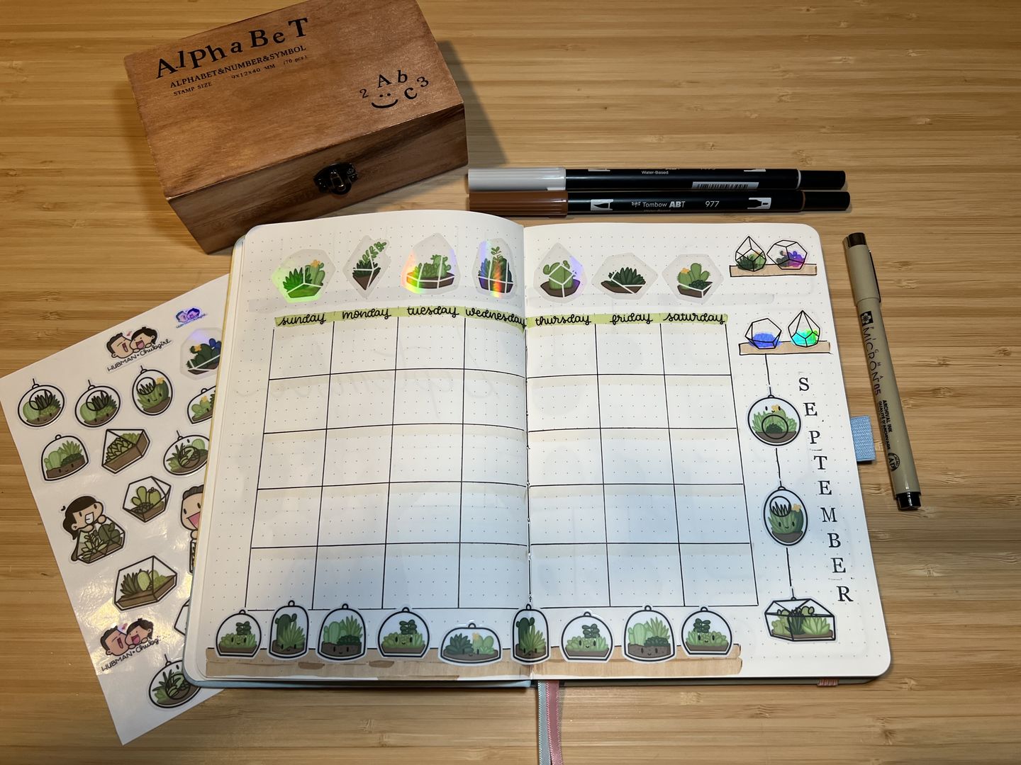 Customer photo review of Days of the Week Text Planner Stickers
