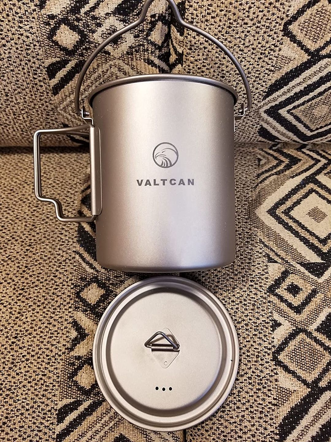 Customer photo review of Valtcan Titanium Camping Pot 750ml with Handles