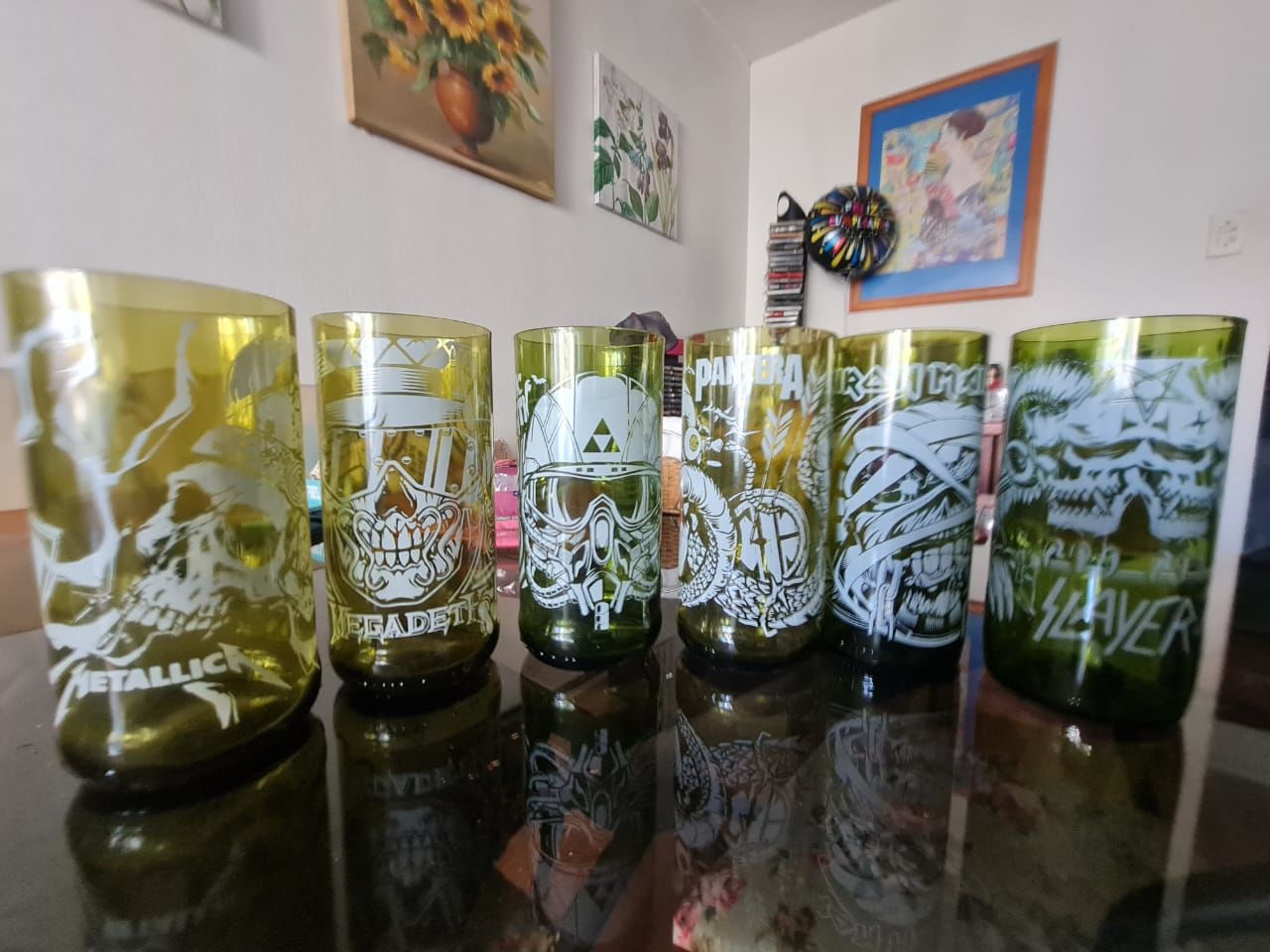 Customer photo review of Juego de 6 Vasos Metaleros