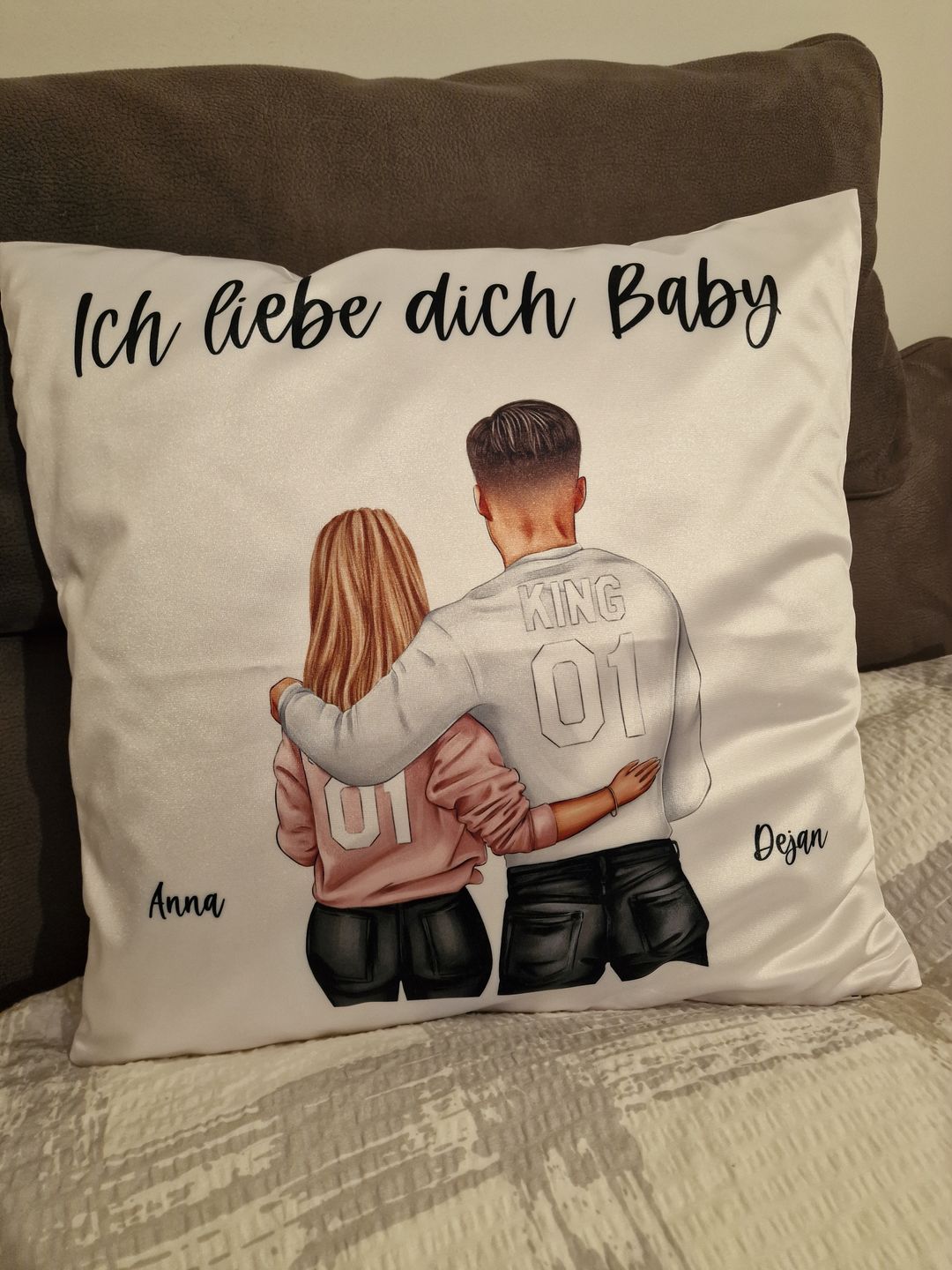 Customer photo review of Pärchen - Personalisiertes Kissen