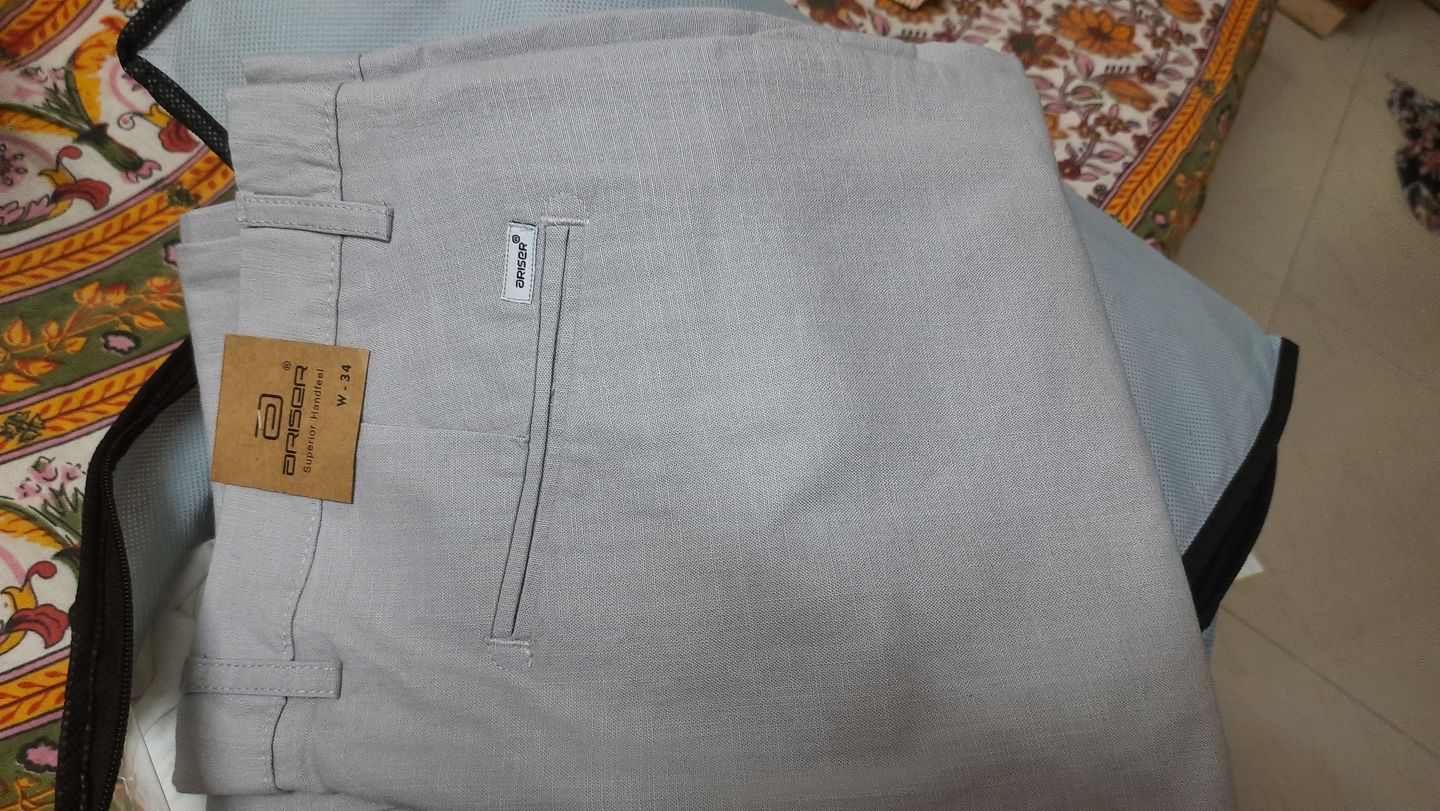 Customer photo review of Kansas - Cotton Linen Trouser | 15503