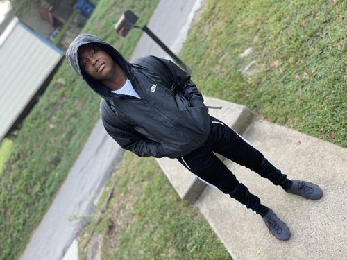 Customer photo review of Premium Side Stripe Zip Pocket Track Pants (Black - White)